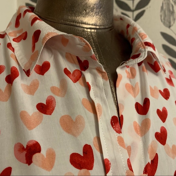 3/$25 Valentine’s Day Heart Blouse by Velvet Heart - Picture 4 of 8